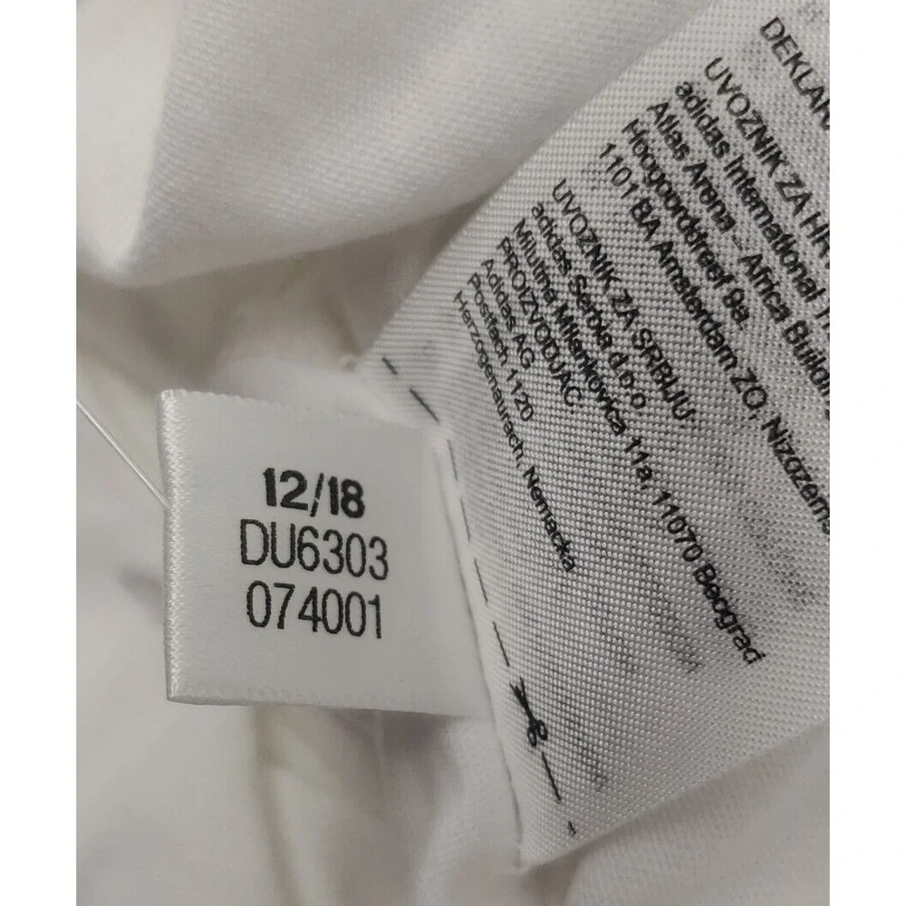 Adidas Basketball Badge of Sport Short Sleeve T Shirt Tee White Men's Sz SM NWT!